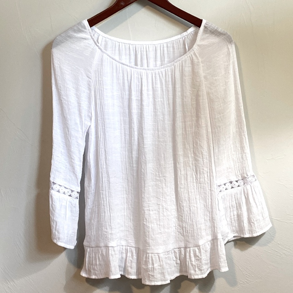 Crinkle Fabric Flowy Top